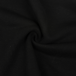 Ткань Футер 3-х нитка, Петля, цвет Черный (на отрез)  в Махачкале
