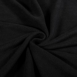Ткань Флис Односторонний 180 гр/м2 (Ширина 150см), цвет Черный (на отрез) в Махачкале