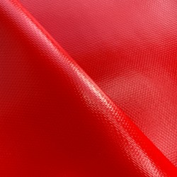 Ткань ПВХ 600 гр/м2 плотная (Ширина 1,5м), цвет Красный (на отрез) в Махачкале