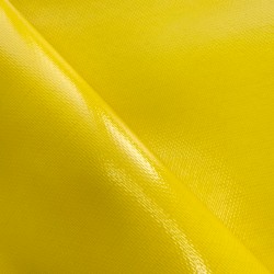 Ткань ПВХ 600 гр/м2 плотная (Ширина 1,5м), цвет Жёлтый (на отрез) в Махачкале