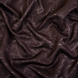 Ткань Блэкаут для штор &quot;Ледовое тиснение цвет Темно-Коричневый&quot; (на отрез)  в Махачкале