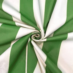 Ткань уцененная &quot;Престиж&quot; (Водоотталкивающая) (п/э 49%, хл. 51%) (Ширина 1,48м), Бело-Зеленая полоса (на отрез) в Махачкале