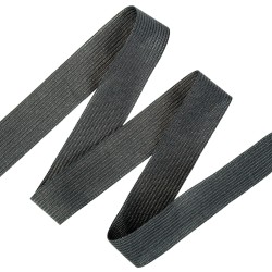 Окантовочная лента-бейка, цвет Чёрный 22мм (на отрез) в Махачкале