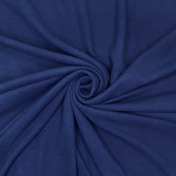 Ткань Флис Односторонний 130 гр/м2 (Ширина 150см), цвет Темно-синий (на отрез) в Махачкале