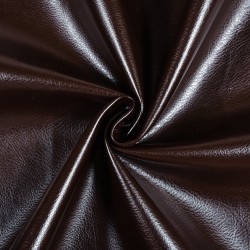 Ткань Дерматин (Кожзам) для мебели (Ширина 138см), цвет Темно-Коричневый (на отрез) в Махачкале