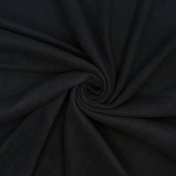 Ткань Флис Односторонний 130 гр/м2, цвет Черный (на отрез)  в Махачкале