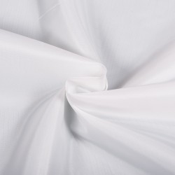 Ткань подкладочная Таффета 190Т (Ширина 150см), цвет Белый (на отрез) в Махачкале
