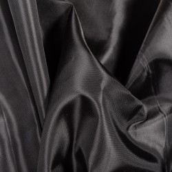 Ткань подкладочная Таффета 190Т (Ширина 150см), цвет Черный (на отрез) в Махачкале
