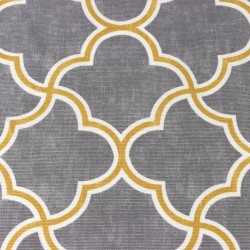 Интерьерная ткань Дак (DUCK), принт &quot;Орнамент на Сером&quot;   в Махачкале