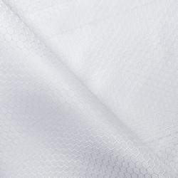 Ткань Oxford 300D PU Рип-Стоп СОТЫ, цвет Белый (на отрез) в Махачкале