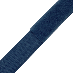 Контактная лента 25мм цвет Синий (велькро-липучка, на отрез)  в Махачкале