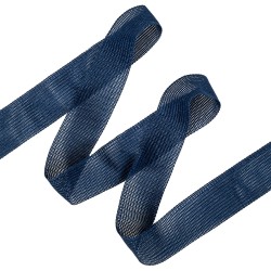 Окантовочная лента-бейка, цвет Синий 22мм (на отрез) в Махачкале