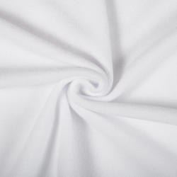Ткань Флис Односторонний 180 гр/м2 (Ширина 150см), цвет Белый (на отрез) в Махачкале