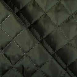 Стеганая подкладочная ткань с синтепоном (100гр/м2) (Ширина 150см), цвет Хаки (на отрез) в Махачкале