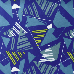 Ткань Оксфорд 210D PU, принт &quot;Лимонные треугольники&quot; (на отрез)  в Махачкале