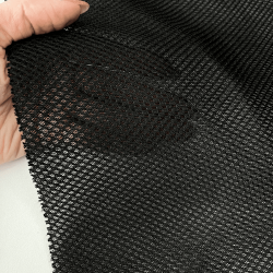 Сетка 3D трехслойная Air mesh 165 гр/м2, цвет Черный (на отрез)  в Махачкале